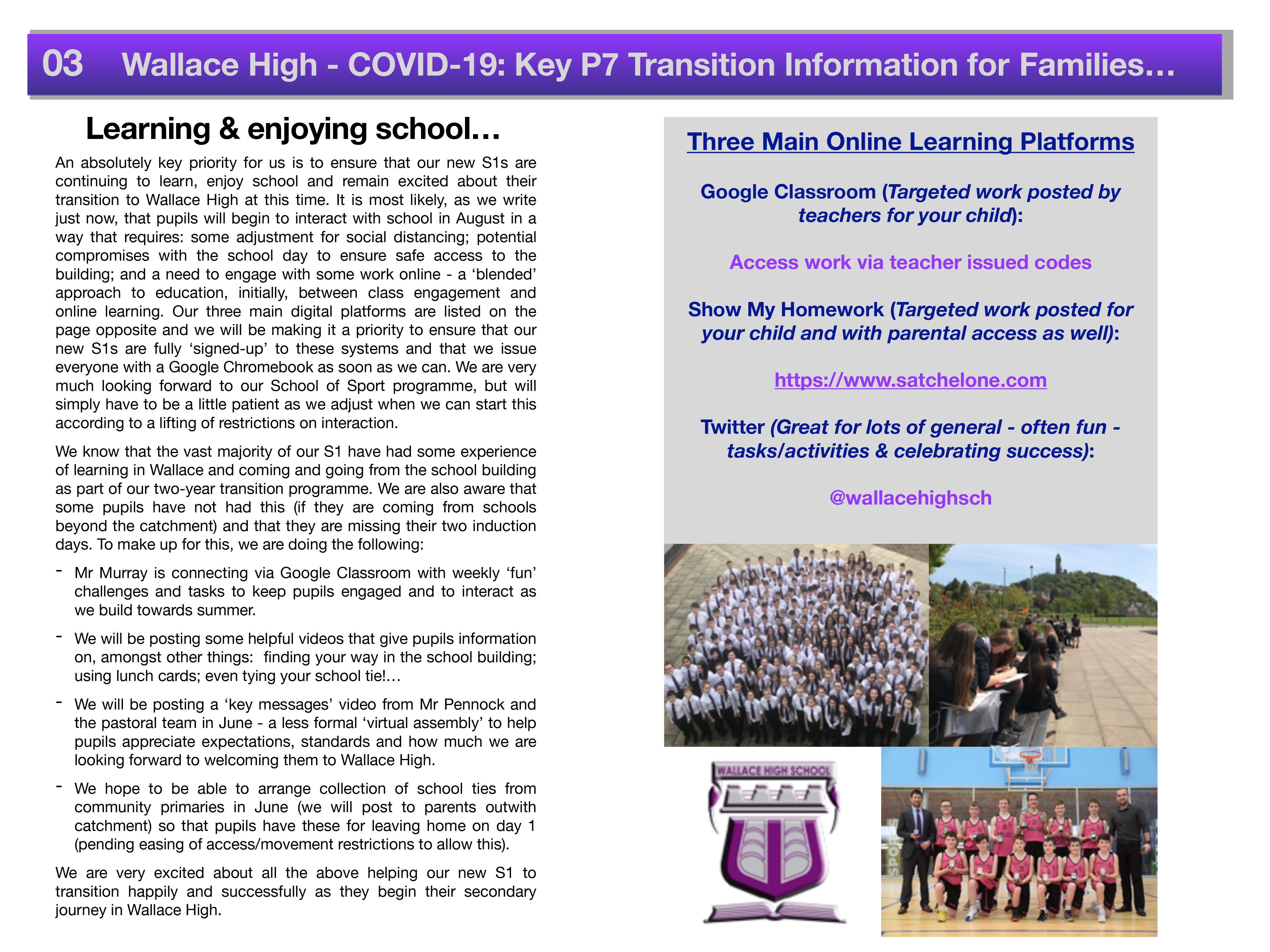 Covid 19 Primary Transition Parental Information 2020 3