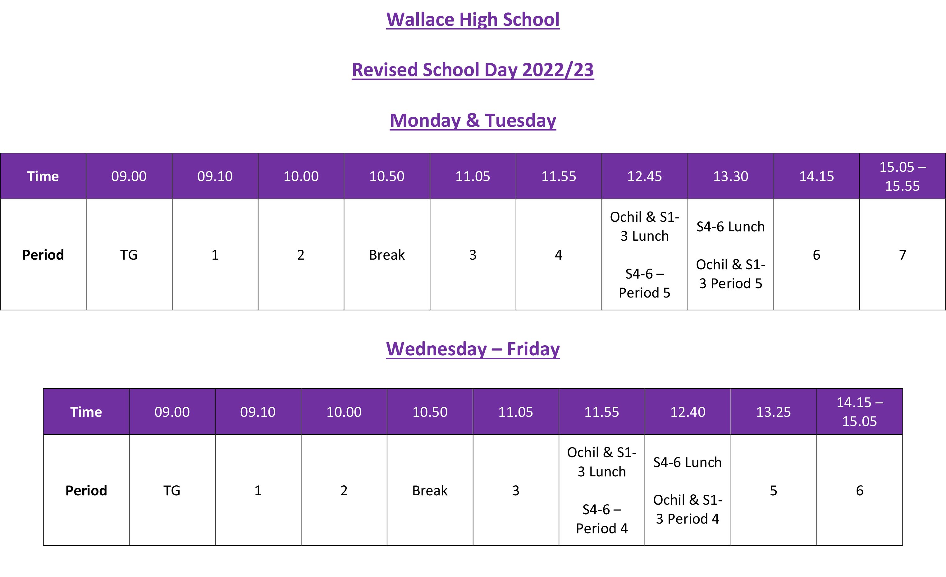 May 2022 Revised School Day