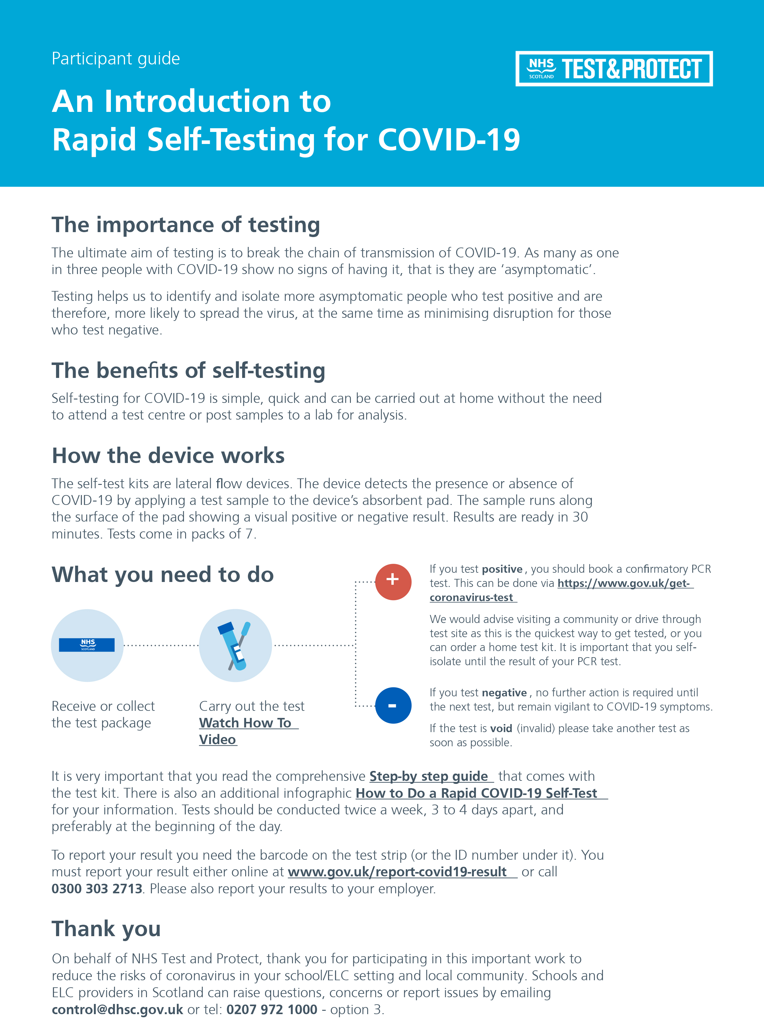 NHS An Introduction to Rapid Self Testing for COVID 19