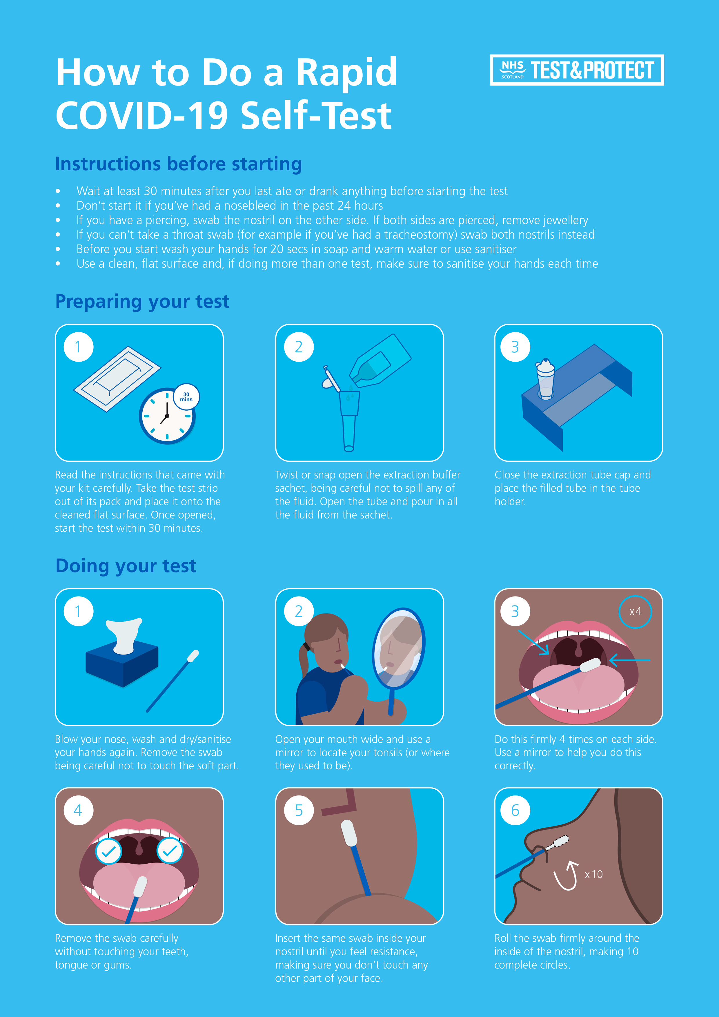 NHS How to Do a Rapid COVID 19 Self Test 1