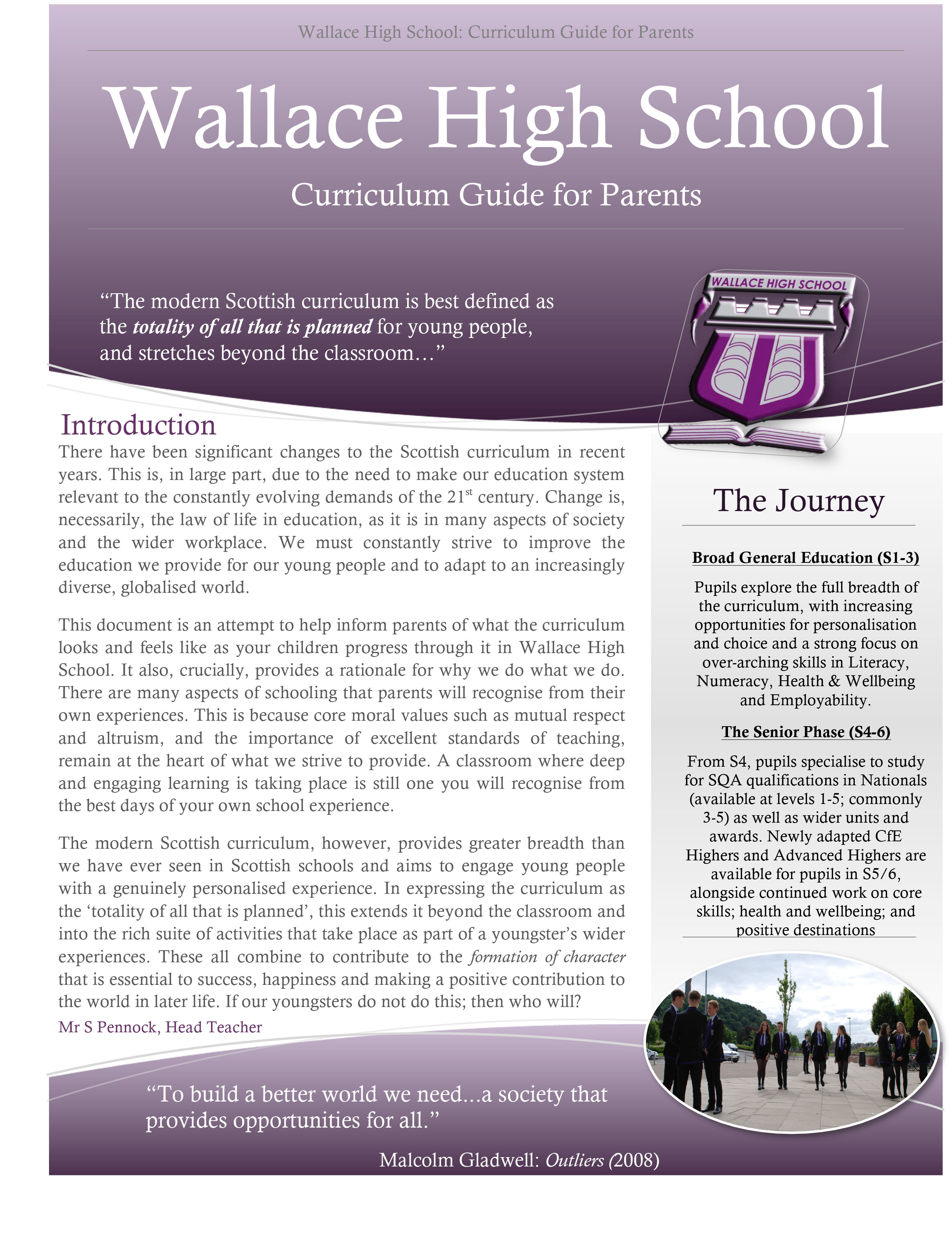 Wallace High Curriculum Guide for Parents 201819 REVISED JANUARY 2018 1