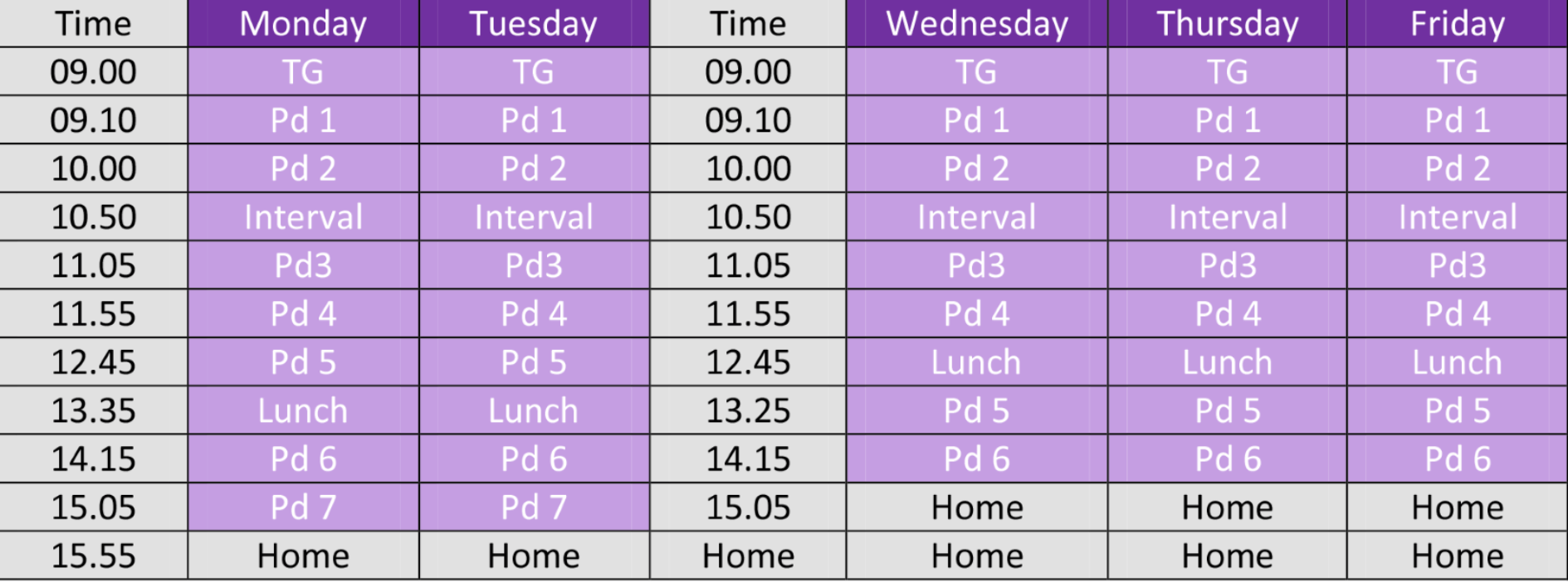 What are the school hours in the UK?